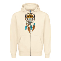 Sandshell dreamer catcher bull skull Zipper Hoodie - JahusDesignShop