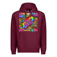 Burgundy Pride LGBTQ+ Proud Mom With Leoapard Patterns Premium Hoodie - BundleAndBundleShop