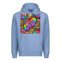 Colony Blue Pride LGBTQ+ Proud Mom With Leoapard Patterns Premium Hoodie - BundleAndBundleShop