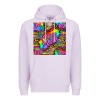 Lilac Pride LGBTQ+ Proud Mom With Leoapard Patterns Premium Hoodie - BundleAndBundleShop