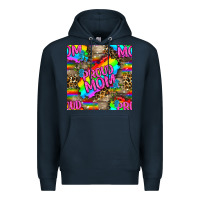 Navy Pride LGBTQ+ Proud Mom With Leoapard Patterns Premium Hoodie - BundleAndBundleShop