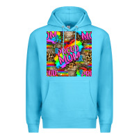 Ocean Blue Pride LGBTQ+ Proud Mom With Leoapard Patterns Premium Hoodie - BundleAndBundleShop