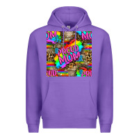 Purple Pride LGBTQ+ Proud Mom With Leoapard Patterns Premium Hoodie - BundleAndBundleShop