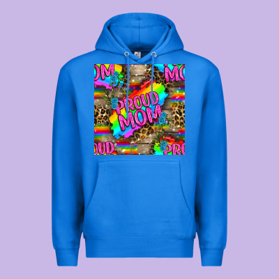 Pride Lgbtq+ Proud Mom With Leoapard Patterns Premium Hoodie Designed By Bundleandbundleshop