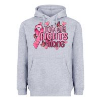 Heather Grey nobody fights alone cancer Heavyweight Hoodie - MaliasSmallBusiness