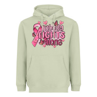 Matcha nobody fights alone cancer Heavyweight Hoodie - MaliasSmallBusiness