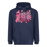 Navy nobody fights alone cancer Heavyweight Hoodie - MaliasSmallBusiness