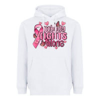 White nobody fights alone cancer Heavyweight Hoodie - MaliasSmallBusiness