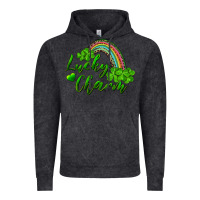 Vintage Black Lucky charm rainbow and shamrocks Vintage Hoodie - RanaPortraitStore