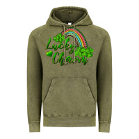 Vintage Olive Lucky charm rainbow and shamrocks Vintage Hoodie - RanaPortraitStore