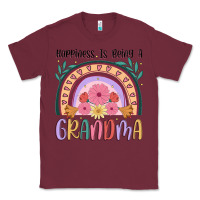 Burgundy happiness is being a grandma Classic Tee - JahusDesignShop