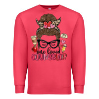 Cardinal messy bun one loved counselor Premium Sweatshirt - MaliasSmallBusiness