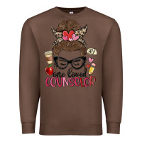 Chestnut messy bun one loved counselor Premium Sweatshirt - MaliasSmallBusiness