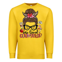 Lemon messy bun one loved counselor Premium Sweatshirt - MaliasSmallBusiness