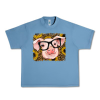 Pebble Blue sunflowers pig Urban Heavy Tee - RanaPortraitStore