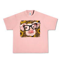 Salmon sunflowers pig Urban Heavy Tee - RanaPortraitStore