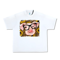 White sunflowers pig Urban Heavy Tee - RanaPortraitStore