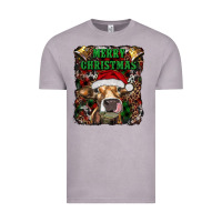 Vintage Zinc merry christmas heifer with cowbells Vintage Tee - RanaPortraitStore