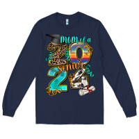 Navy 2024 graduate leopard Long Sleeve Tee - AdoDesignShop