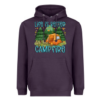 Plum life is better by the camp fire Heavyweight Hoodie - MaliasSmallBusiness