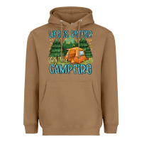 Toasted Coconut life is better by the camp fire Heavyweight Hoodie - MaliasSmallBusiness
