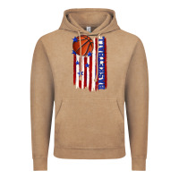 Vintage Coffee basketball american flag Vintage Hoodie - texasbilliewilder