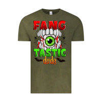 Vintage Olive fang tastic dude Vintage Tee - Zillion Design Studio