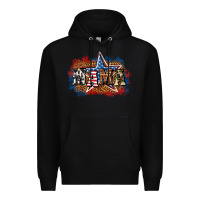 Black Patriotic Mama Premium Hoodie - BundleAndBundleShop
