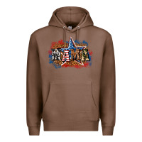 Chestnut Patriotic Mama Premium Hoodie - BundleAndBundleShop