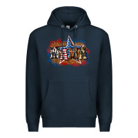 Navy Patriotic Mama Premium Hoodie - BundleAndBundleShop