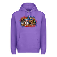 Purple Patriotic Mama Premium Hoodie - BundleAndBundleShop