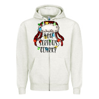 Oatmeal Heather you serious clark Zipper Hoodie - Jasminsmagicworld