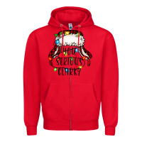 Red you serious clark Zipper Hoodie - Jasminsmagicworld