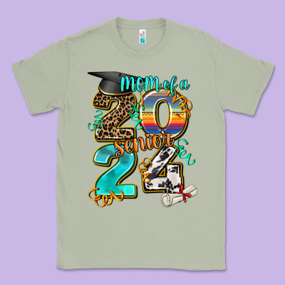 2024 Graduate Leopard Classic Tee Designed By Adodesignshop