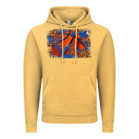 Vintage Mustard basketball background Vintage Hoodie - texasbilliewilder