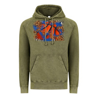 Vintage Olive basketball background Vintage Hoodie - texasbilliewilder