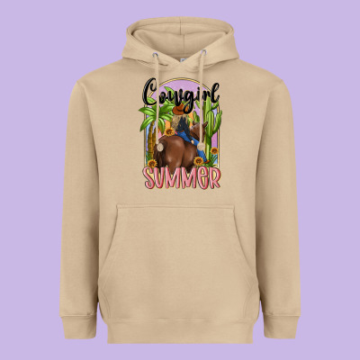 Cowgirl Summer Heavyweight Hoodie Designed By Maliassmallbusiness