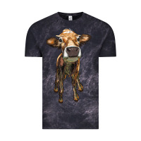 Cloud Black heifer cow Vintage Tee - RanaPortraitStore
