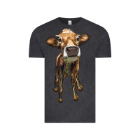 Vintage Black heifer cow Vintage Tee - RanaPortraitStore