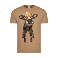 Vintage Coffee heifer cow Vintage Tee - RanaPortraitStore