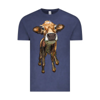 Vintage Denim heifer cow Vintage Tee - RanaPortraitStore