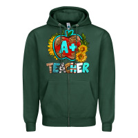 Sports Green a+ teacher apple Zipper Hoodie - BundleAndBundleShop