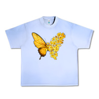 Grape Ice flowers and childhood cancer ribbon butterfly Urban Heavy Tee - texasbilliewilder