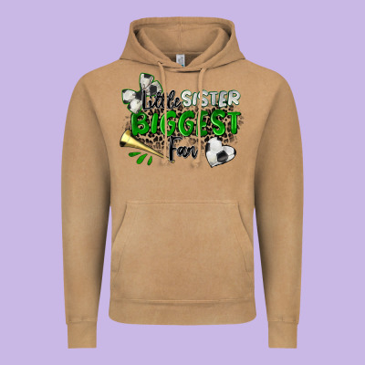 Little Sister Biggest Fan Soccer Vintage Hoodie Designed By Zillion Design Studio