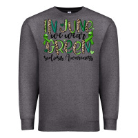 Charcoal Heather in june we wear green scoliosis awareness Premium Sweatshirt - MaliasSmallBusiness