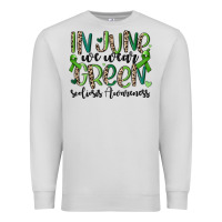 Dove Grey in june we wear green scoliosis awareness Premium Sweatshirt - MaliasSmallBusiness