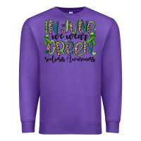Purple in june we wear green scoliosis awareness Premium Sweatshirt - MaliasSmallBusiness