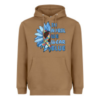 In April We Wear Blue Heavyweight Hoodie | Teevron