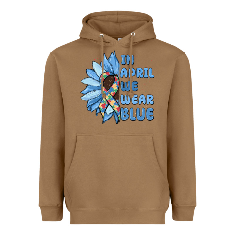 In April We Wear Blue Heavyweight Hoodie by MaliasSmallBusiness | Teevron