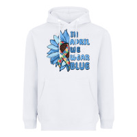 White in april we wear blue Heavyweight Hoodie - MaliasSmallBusiness